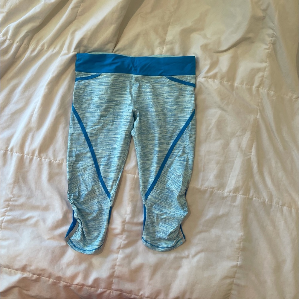 Lululemon Run Pace Crop Blue size 10